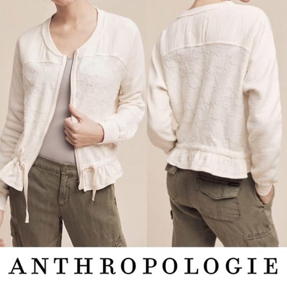 Anthropologie Jackets & Blazers - Anthropologie Saturday Sunday Scenic Route Bomber Large Cream